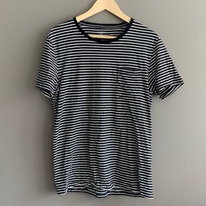 Club Monaco striped Williams pocket tee